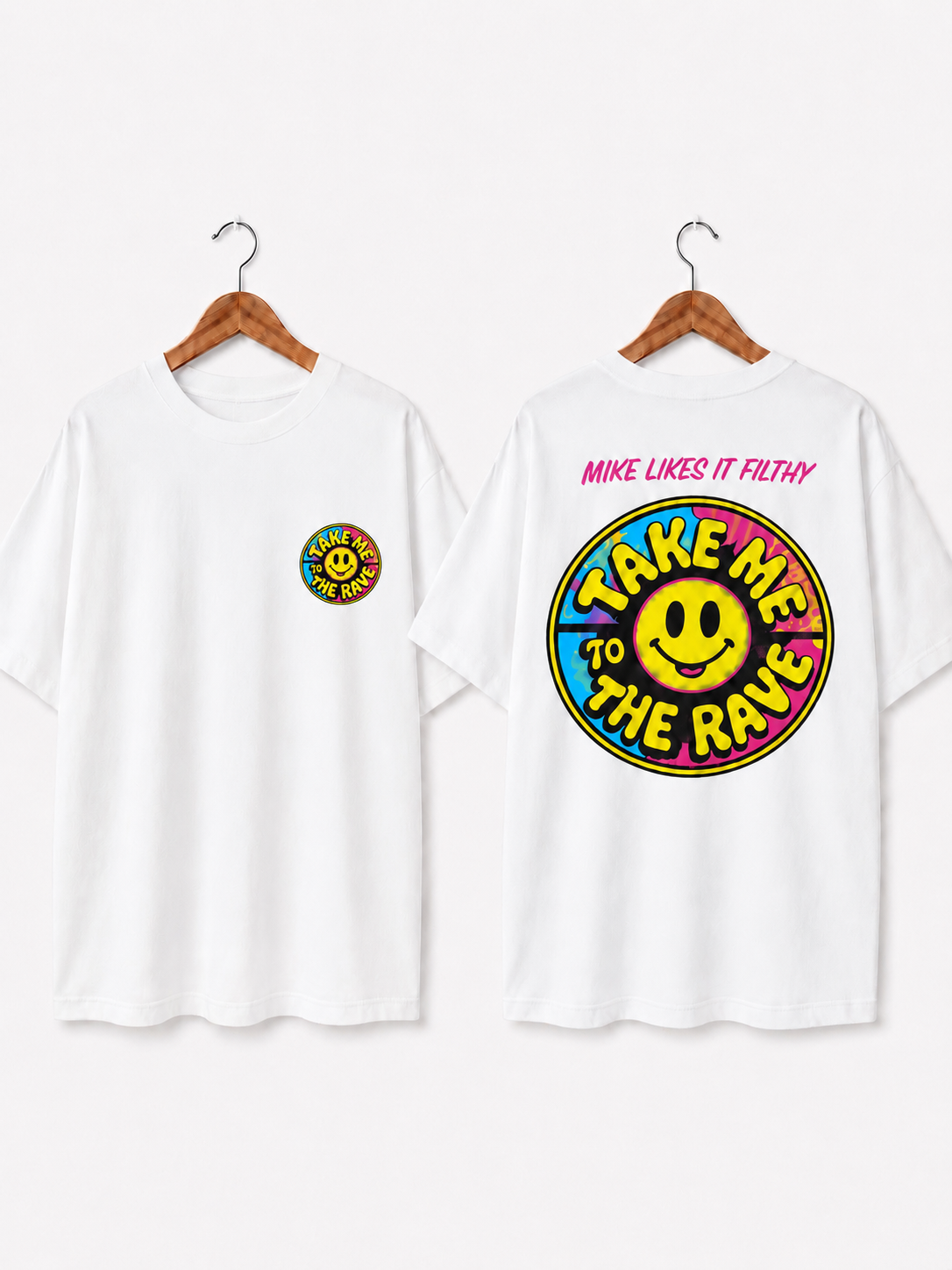 Personalised Take Me To The Rave T-Shirt
