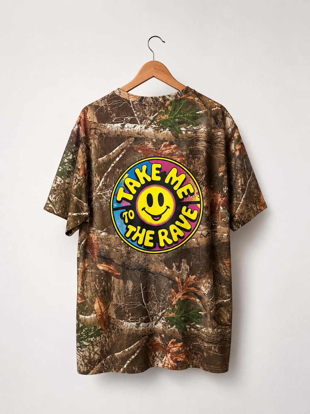 The camo one - Take me to the rave camo print t shirt