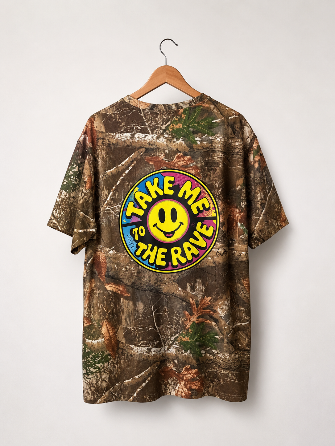 The camo one - Take me to the rave camo print t shirt