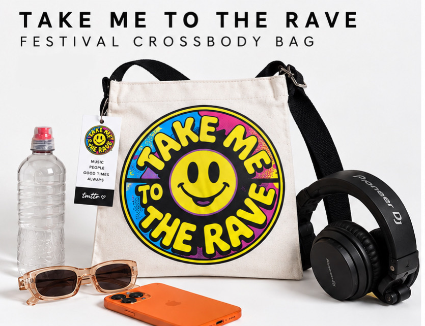 Rave Festival Crossbody Bag – Canvas DJ & Festival Bag | TMTTR™