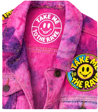 “The Rave Seeker” Tie dye festival jacket - Take me to the rave “ size 10-12